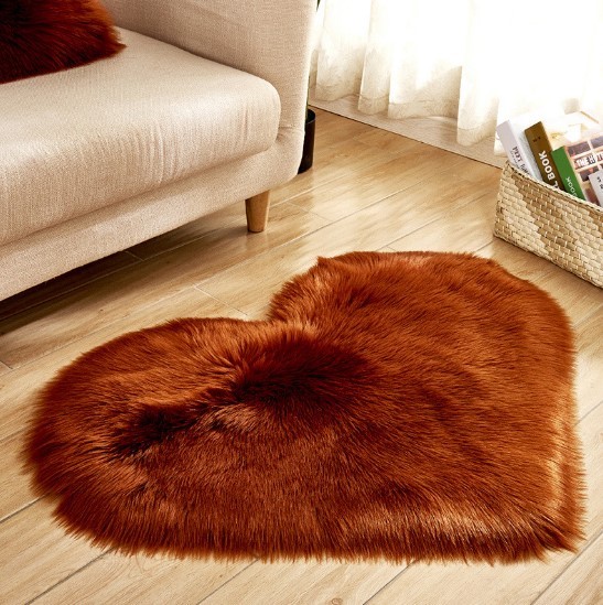 Plush Heart Shaped Carpet Non-Slip Mat Fluffy Rug Floor Mat Blanket Sofa Cushion Foot Pad Carpets For Living Room Home Decor - Image 4