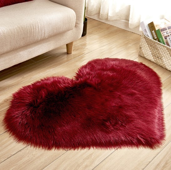 Plush Heart Shaped Carpet Non-Slip Mat Fluffy Rug Floor Mat Blanket Sofa Cushion Foot Pad Carpets For Living Room Home Decor - Image 3