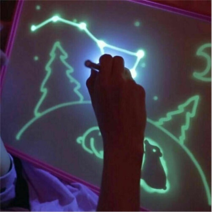 Educational Toy Drawing Pad 3D Magic 8 Light Effects Puzzle Board Sketchpad - Image 3