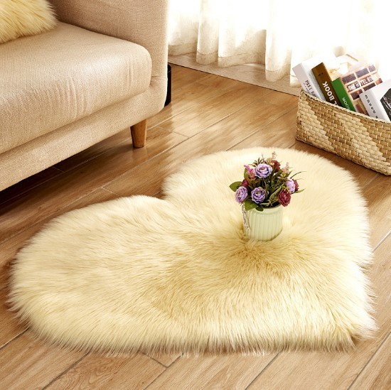 Plush Heart Shaped Carpet Non-Slip Mat Fluffy Rug Floor Mat Blanket Sofa Cushion Foot Pad Carpets For Living Room Home Decor - Image 8