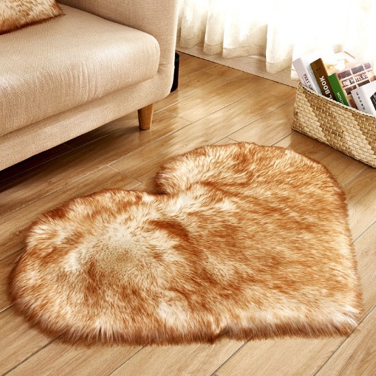 Plush Heart Shaped Carpet Non-Slip Mat Fluffy Rug Floor Mat Blanket Sofa Cushion Foot Pad Carpets For Living Room Home Decor - Image 6