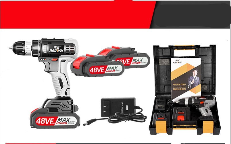 Power Tool Rechargeable Drill Household Lithium Electric Drill - Image 5