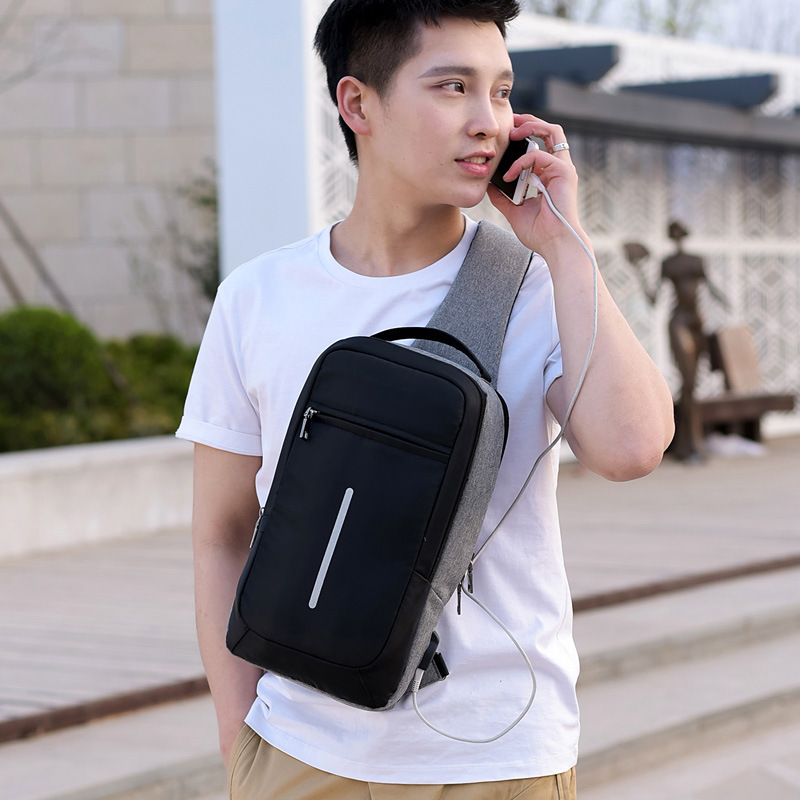 Anti-theft USB charging chest bag with you - Image 2