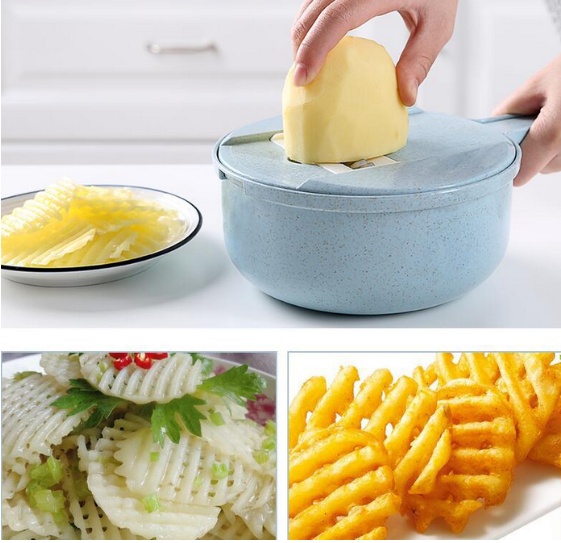 8 In 1 Mandoline Slicer Vegetable Slicer Potato Peeler Carrot Onion Grater With Strainer Vegetable Cutter Kitchen Accessories - Image 2