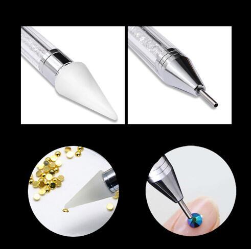Dual-ended Nail Dotting Pen Diamond Painting Pen Crystal Beads Handle Rhinestone Studs Picker Wax Pencil Manicure - Image 2